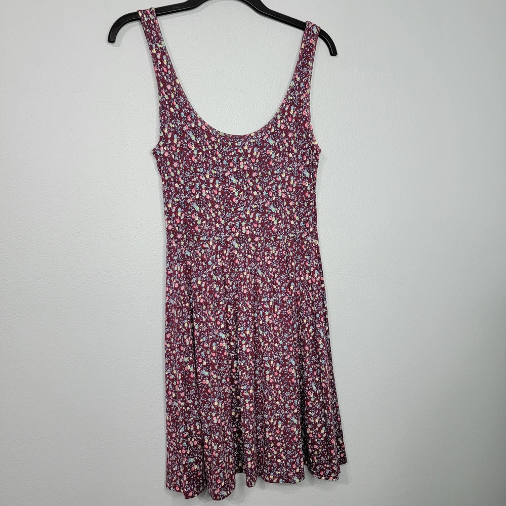 S American Eagle Outfitters red floral sleeveless dress CC
